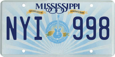 MS license plate NYI998