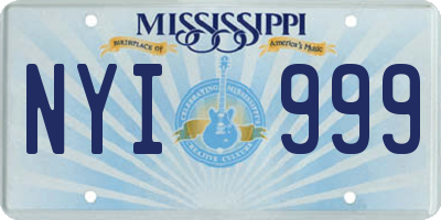 MS license plate NYI999