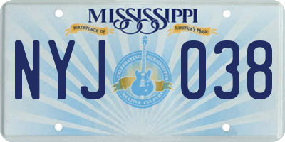 MS license plate NYJ038
