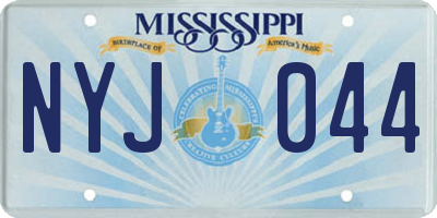 MS license plate NYJ044