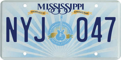 MS license plate NYJ047