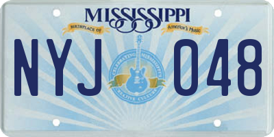 MS license plate NYJ048