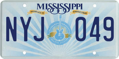 MS license plate NYJ049
