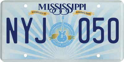 MS license plate NYJ050