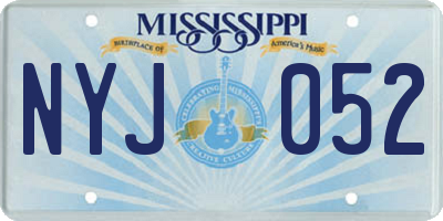 MS license plate NYJ052