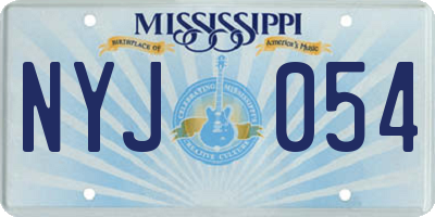 MS license plate NYJ054