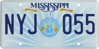 MS license plate NYJ055