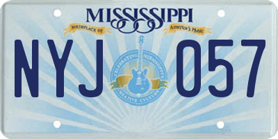 MS license plate NYJ057