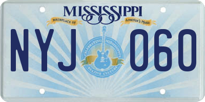 MS license plate NYJ060