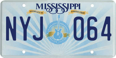 MS license plate NYJ064