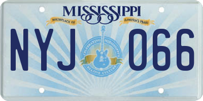 MS license plate NYJ066