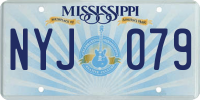 MS license plate NYJ079