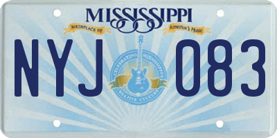 MS license plate NYJ083