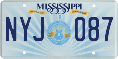 MS license plate NYJ087