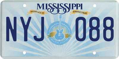 MS license plate NYJ088