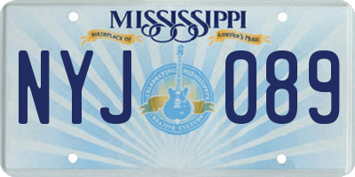 MS license plate NYJ089