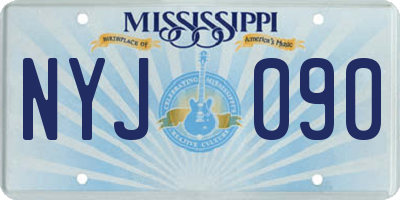 MS license plate NYJ090