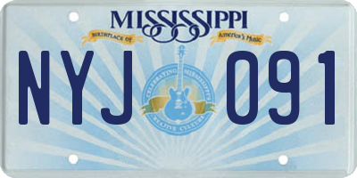 MS license plate NYJ091