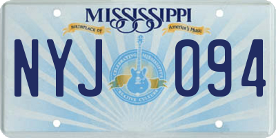 MS license plate NYJ094