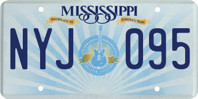 MS license plate NYJ095