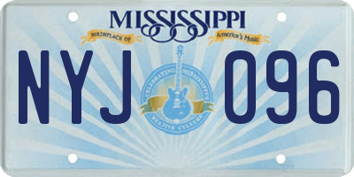 MS license plate NYJ096
