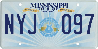MS license plate NYJ097