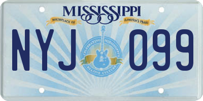 MS license plate NYJ099