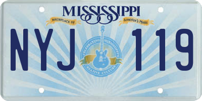 MS license plate NYJ119