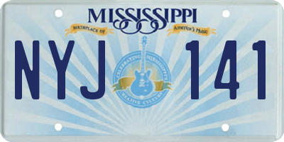 MS license plate NYJ141