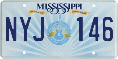 MS license plate NYJ146