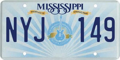 MS license plate NYJ149