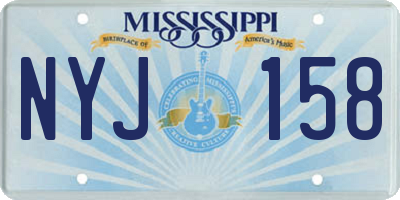 MS license plate NYJ158