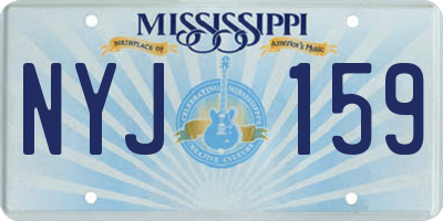 MS license plate NYJ159