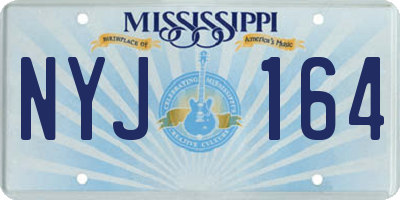MS license plate NYJ164