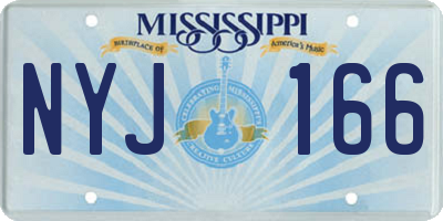 MS license plate NYJ166