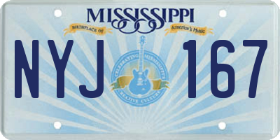 MS license plate NYJ167