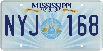 MS license plate NYJ168