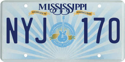 MS license plate NYJ170