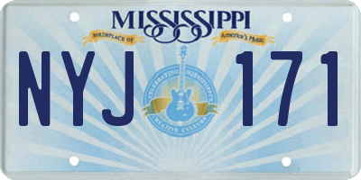 MS license plate NYJ171