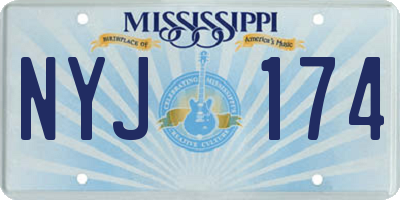 MS license plate NYJ174