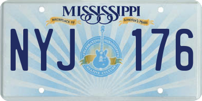 MS license plate NYJ176