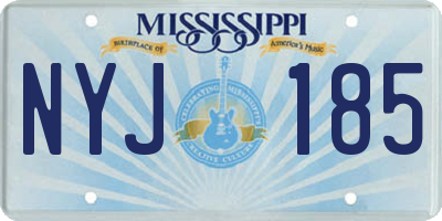 MS license plate NYJ185