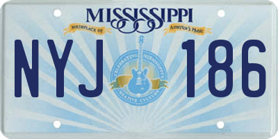 MS license plate NYJ186