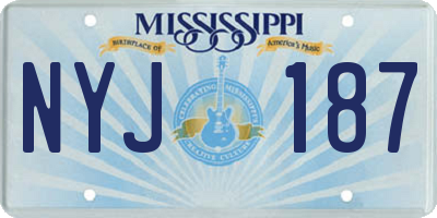 MS license plate NYJ187