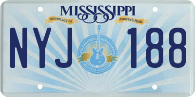 MS license plate NYJ188