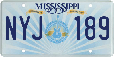 MS license plate NYJ189