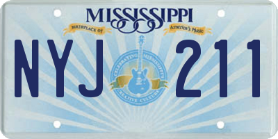 MS license plate NYJ211