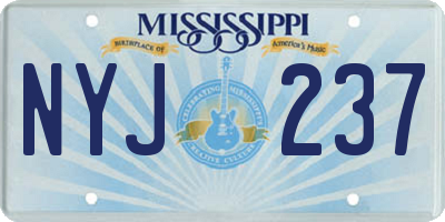 MS license plate NYJ237