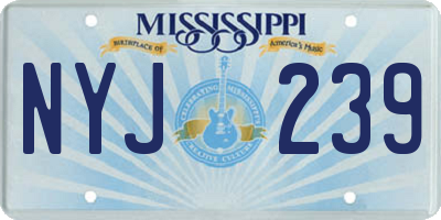 MS license plate NYJ239