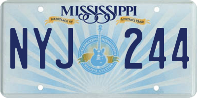 MS license plate NYJ244